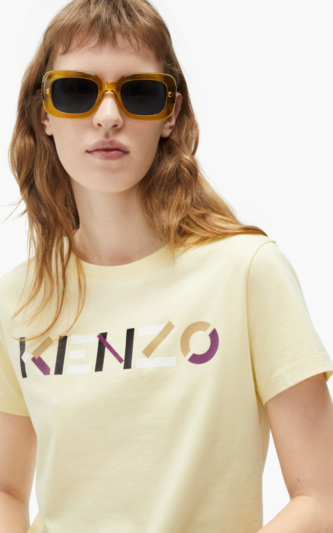 Kenzo with multicoloured logo Tシャツ レディース 白 - BEJTPG263